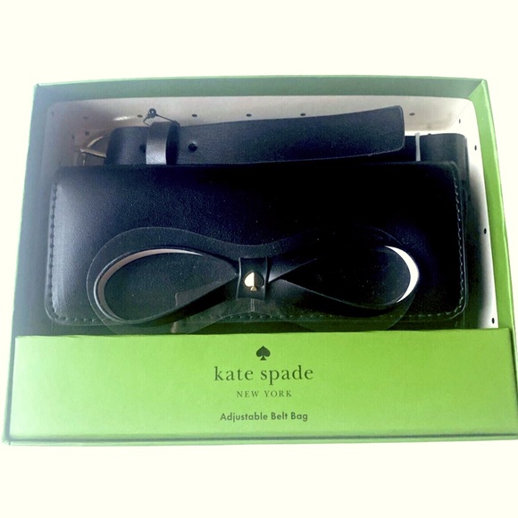 kate spade Handbags - NWT Kate Spade Leather Belt Bag Black Bow
Size: L/XL